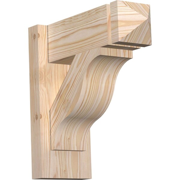 Ekena Millwork Funston Arts & Crafts Smooth Outlooker, Douglas Fir, 5 1/2"W x 14"D x 14"H OUT06X14X14FST03SDF - main